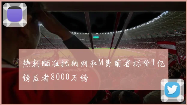 热刺瞄准托纳利和M费前者标价1亿镑后者8000万镑